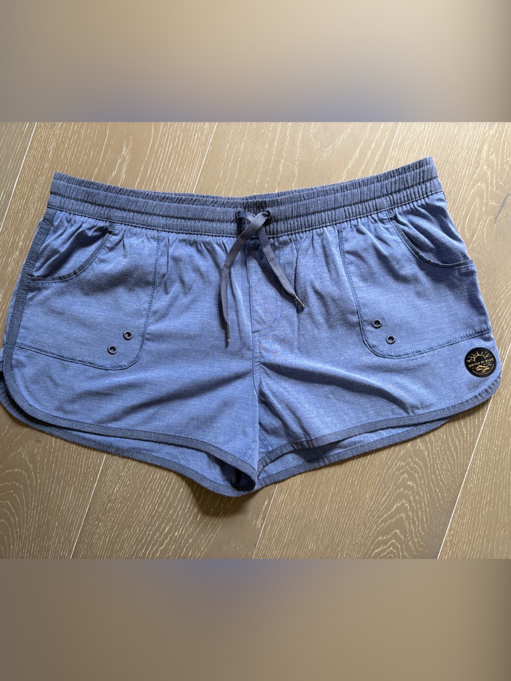 United By Blue shorts. Light blue with contrast trim. Size M.
